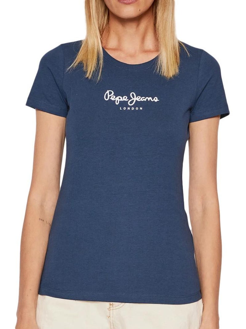 T-shirt Pepe Jeans New Virginia para Mulher Azul-Marinho Azul - Kiabi