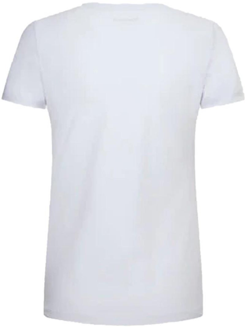 T-shirt pepe jeans new virginia para mulher branco/preto Branco - Kiabi