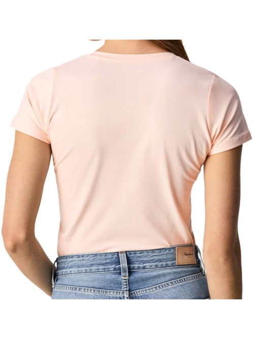 T-shirt Pepe Jeans New Virginia para Mulher Rosa - Kiabi