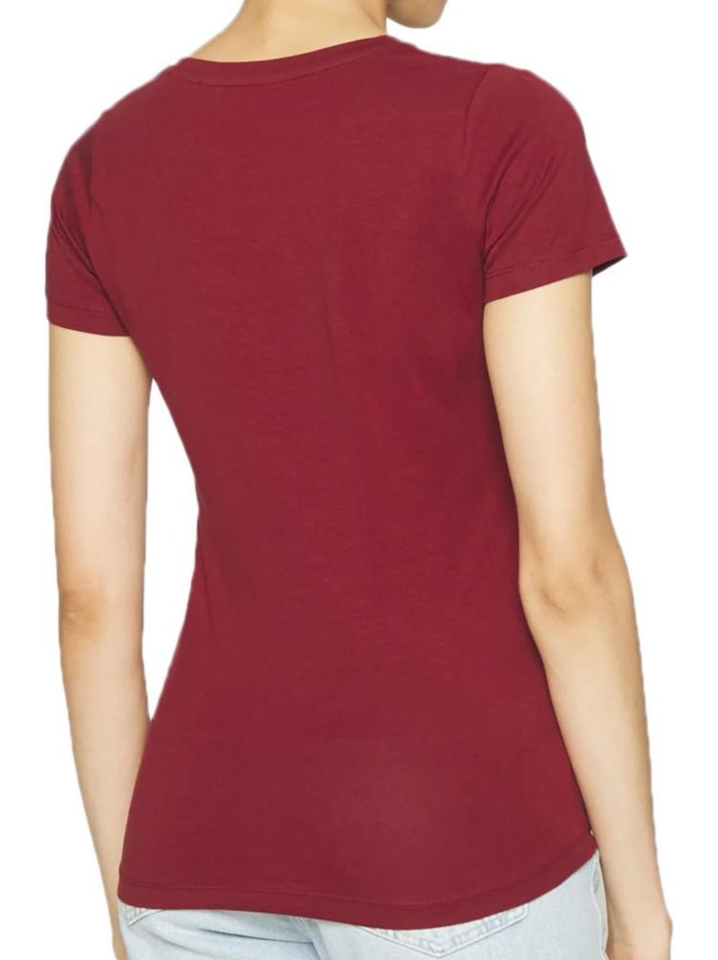 T-shirt pepe jeans new virginia vermelha para mulher Bordô - Kiabi