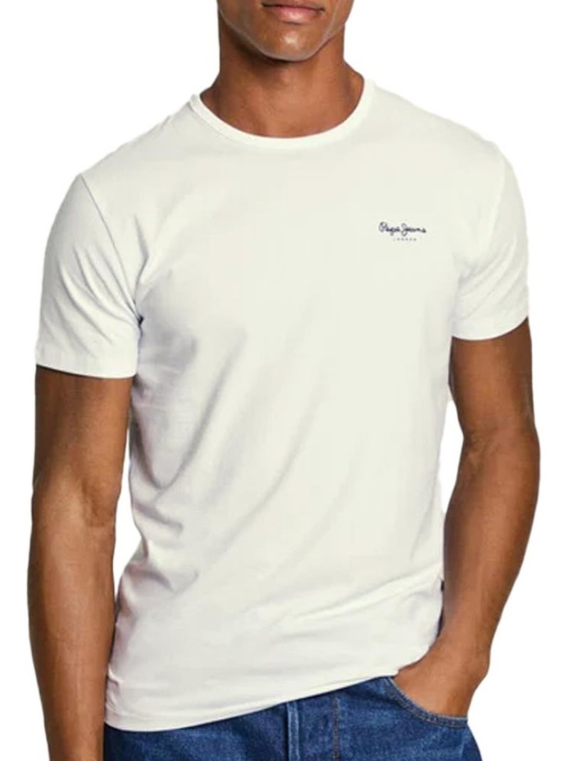 T-shirt Pepe Jeans Original Basic 3N Cru para Homem Ecru - Kiabi