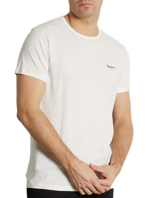 T-Shirt Pepe Jeans Original Branco para Homem - Kiabi T-Shirt Pepe Jeans Original Branco para Homem - Kiabi