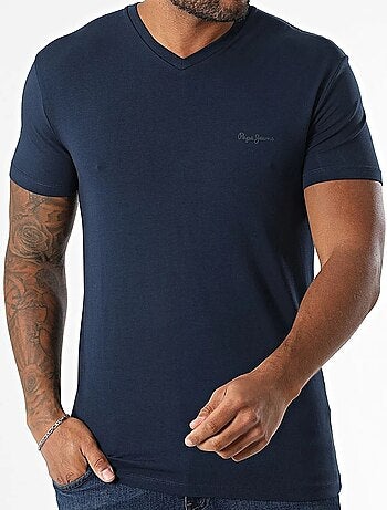 T-shirt pepe jeans original para homem azul marinho