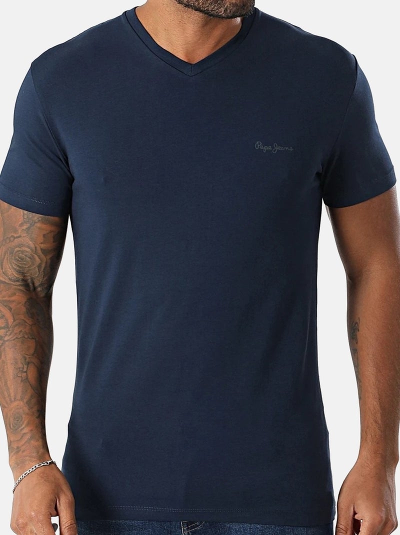 T-shirt pepe jeans original para homem azul marinho Azul - Kiabi