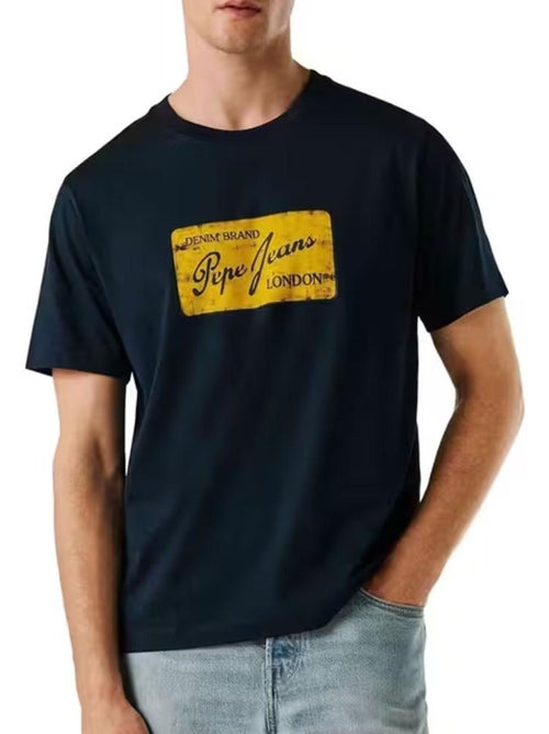 T-shirt Pepe Jeans Original para Homem Azul Marinho - Kiabi