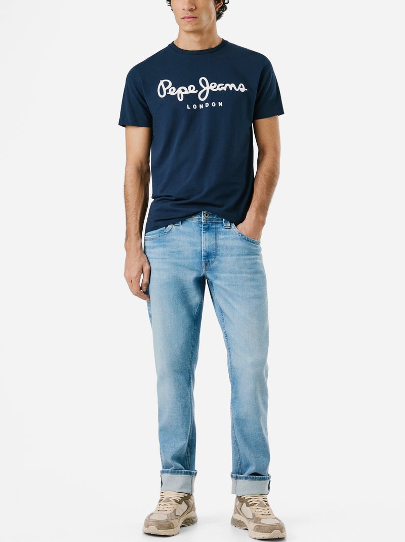 T-shirt Pepe Jeans Original Stretch N para Homem Azul Marinho Azul - Kiabi