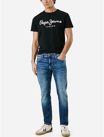 T-shirt pepe jeans original stretch n preto para homem