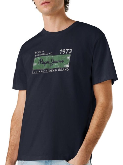 T-shirt Pepe Jeans para Homem - Azul Marinho - Kiabi
