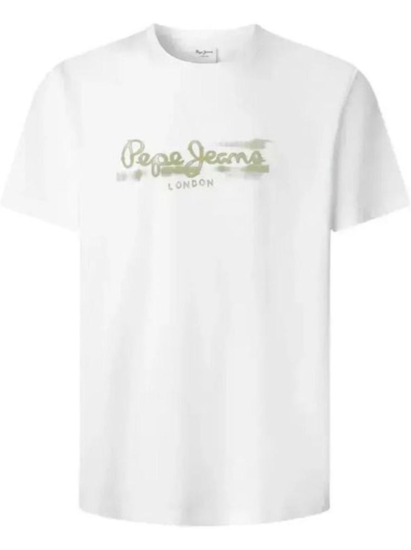 T-Shirt Pepe Jeans para Homem Branco/Caqui Branco - Kiabi