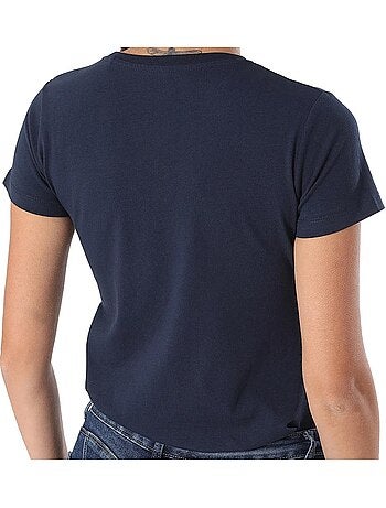 T-shirt pepe jeans para mulher azul marinho