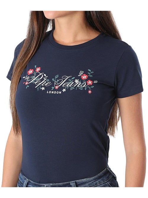 T-shirt pepe jeans para mulher azul marinho - Kiabi T-shirt pepe jeans para mulher azul marinho - Kiabi
