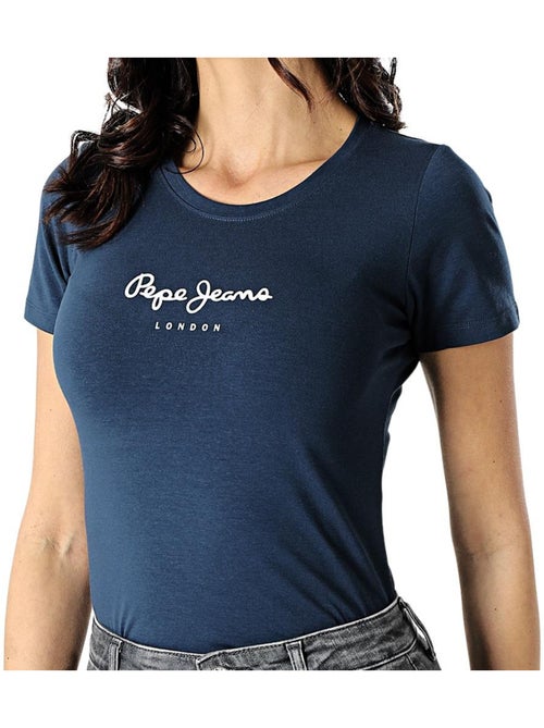 T-shirt Pepe Jeans para Mulher Azul Marinho - Kiabi T-shirt Pepe Jeans para Mulher Azul Marinho - Kiabi