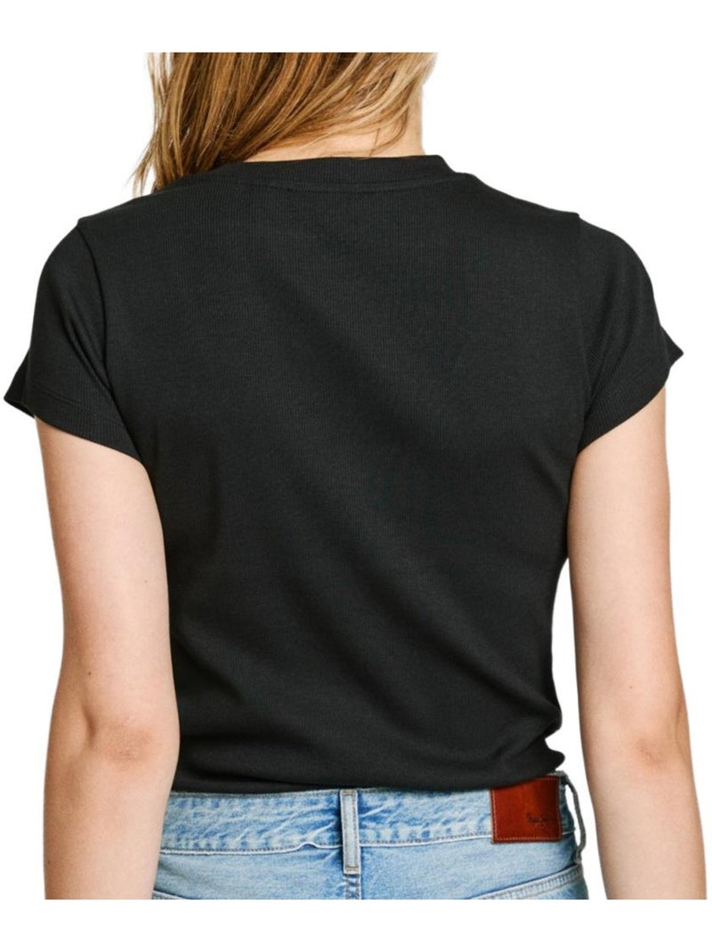 T-shirt Pepe Jeans Preta para Mulher PL506037 Preto - Kiabi