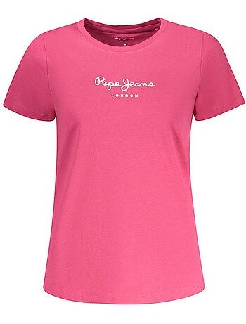 T-shirt Pepe Jeans New Virginia para Mulher Rosa
