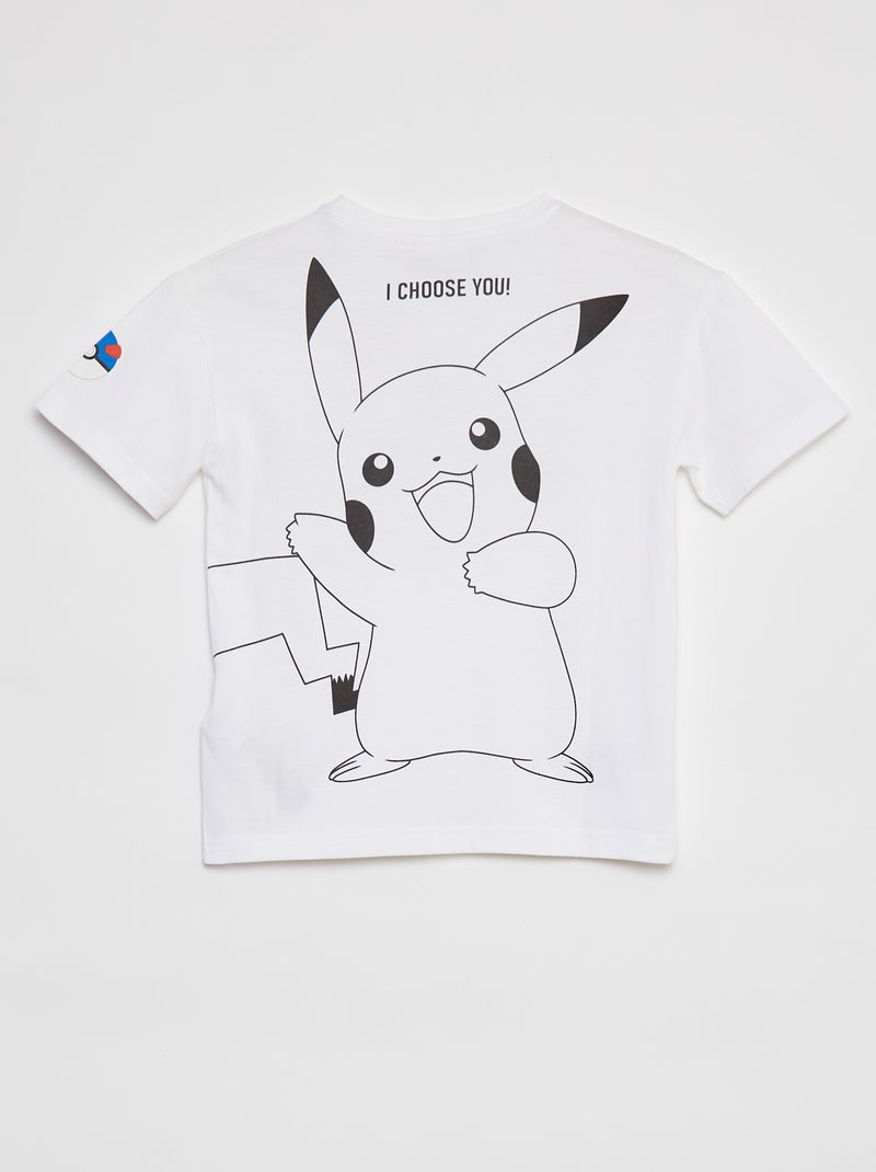 T-shirt 'Pikachu' 'Pokémon' Branco - Kiabi