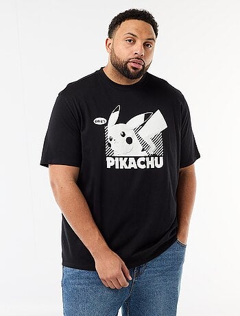 T-shirt 'Pikachu' 'Pokémon' de manga curta
