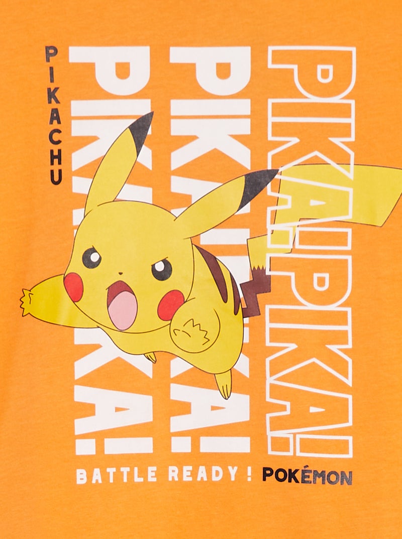 T-shirt 'Pikachu' 'Pokémon' LARANJA - Kiabi