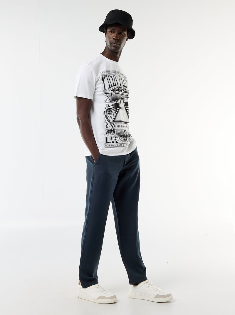 T-shirt 'Pink Floyd' de manga curta Branco - Kiabi