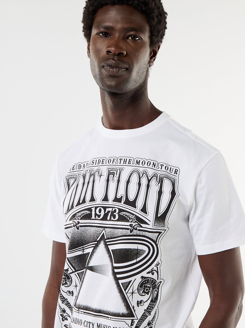 T-shirt 'Pink Floyd' de manga curta Branco - Kiabi