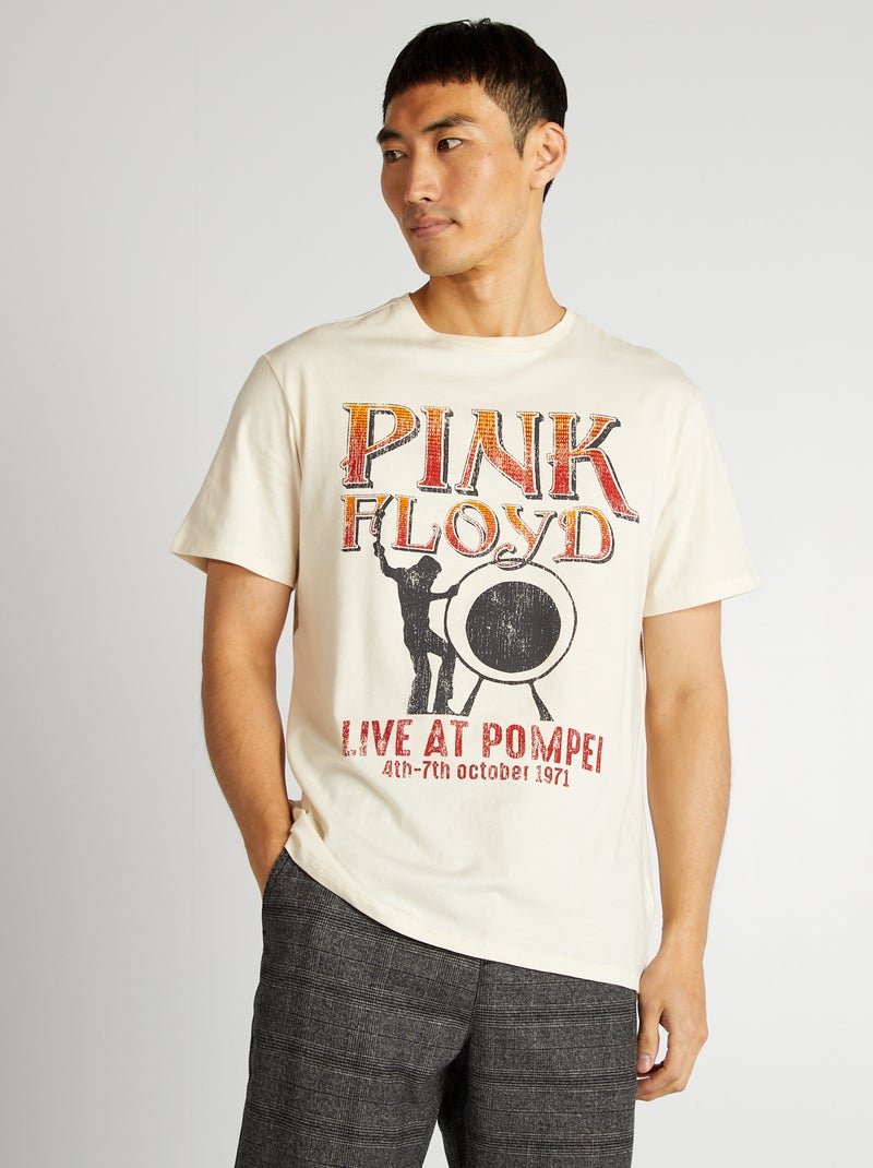 T-shirt 'Pink Floyd' 'Live at Pompeï' BRANCO - Kiabi