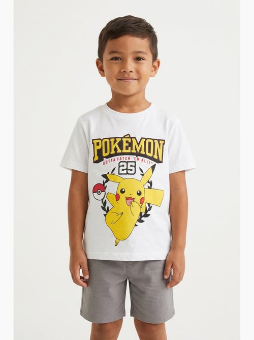 T-shirt pokémon branco menino | licença oficial - Kiabi T-shirt pokémon branco menino | licença oficial - Kiabi