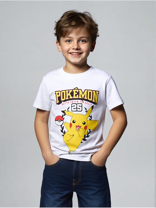 T-shirt pokémon branco menino | licença oficial - Kiabi T-shirt pokémon branco menino | licença oficial - Kiabi