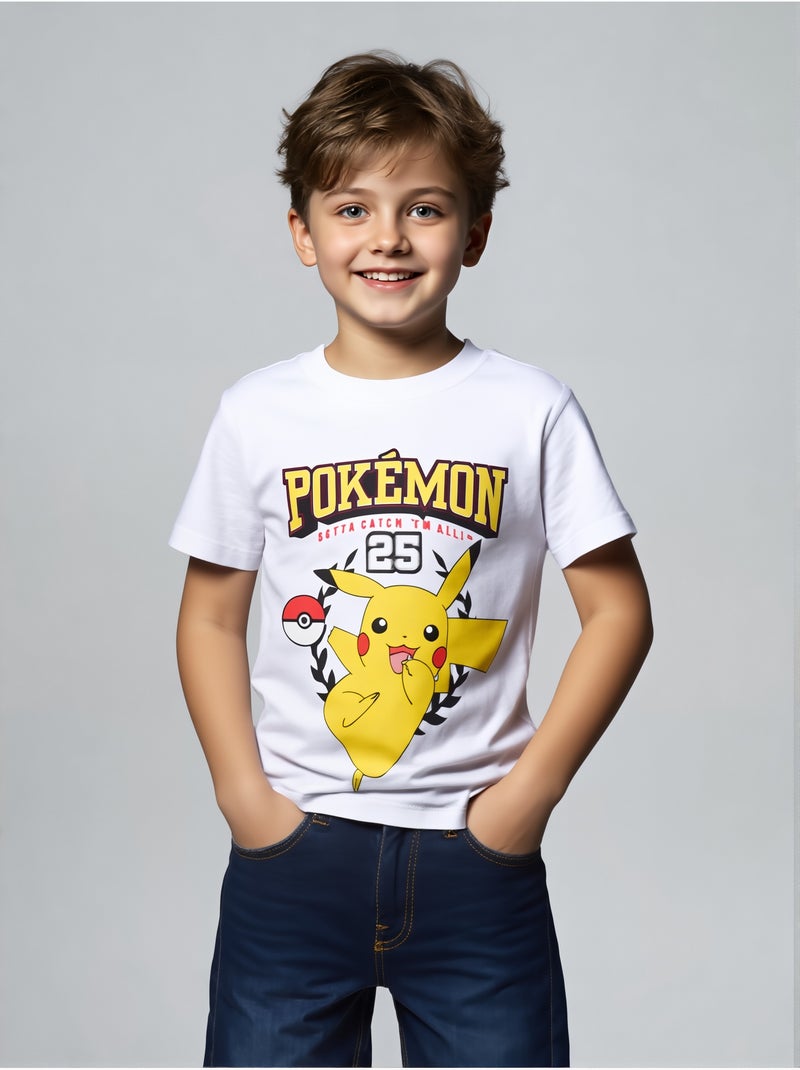 T-shirt pokémon branco menino | licença oficial Branco - Kiabi