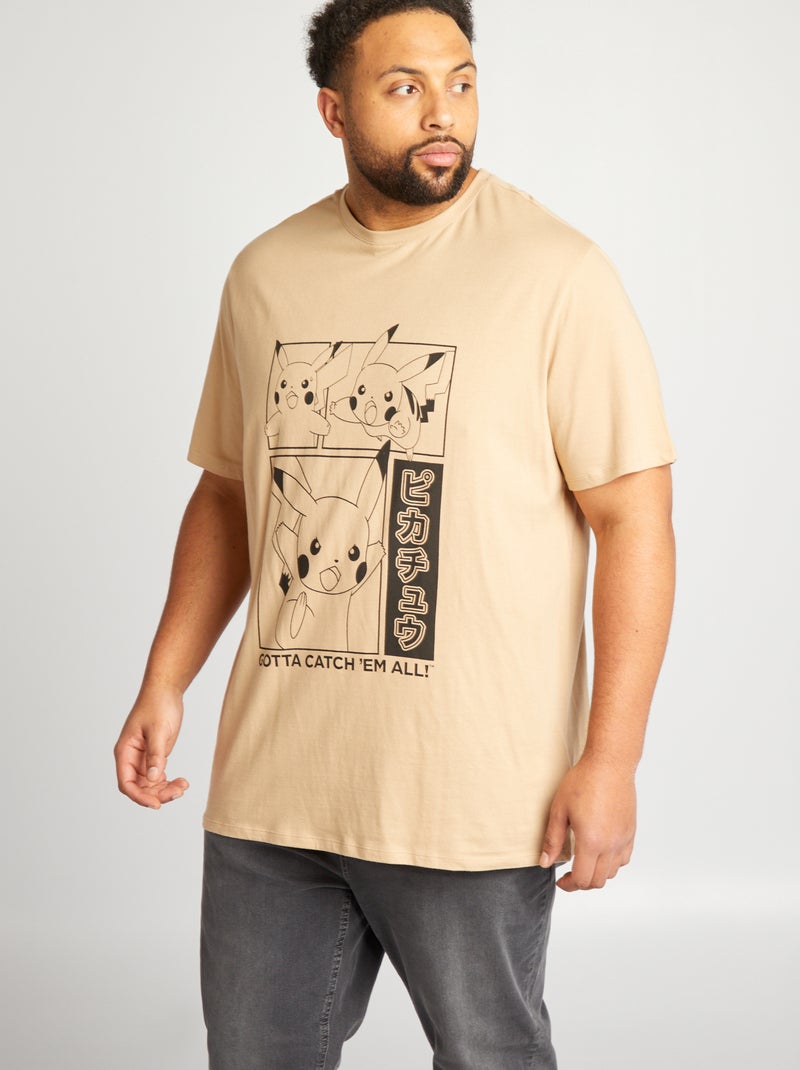 T-shirt 'Pokémon' de gola redonda BEGE - Kiabi