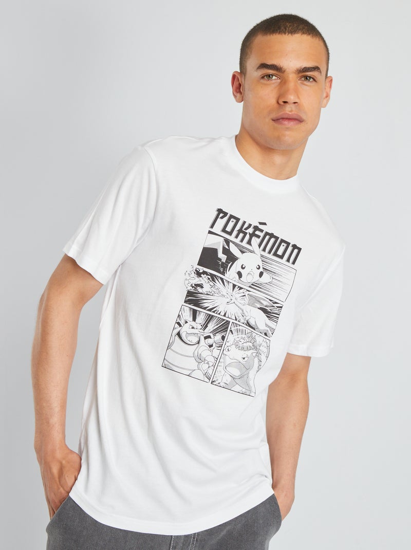 T-shirt 'Pokémon' de gola redonda Branco - Kiabi