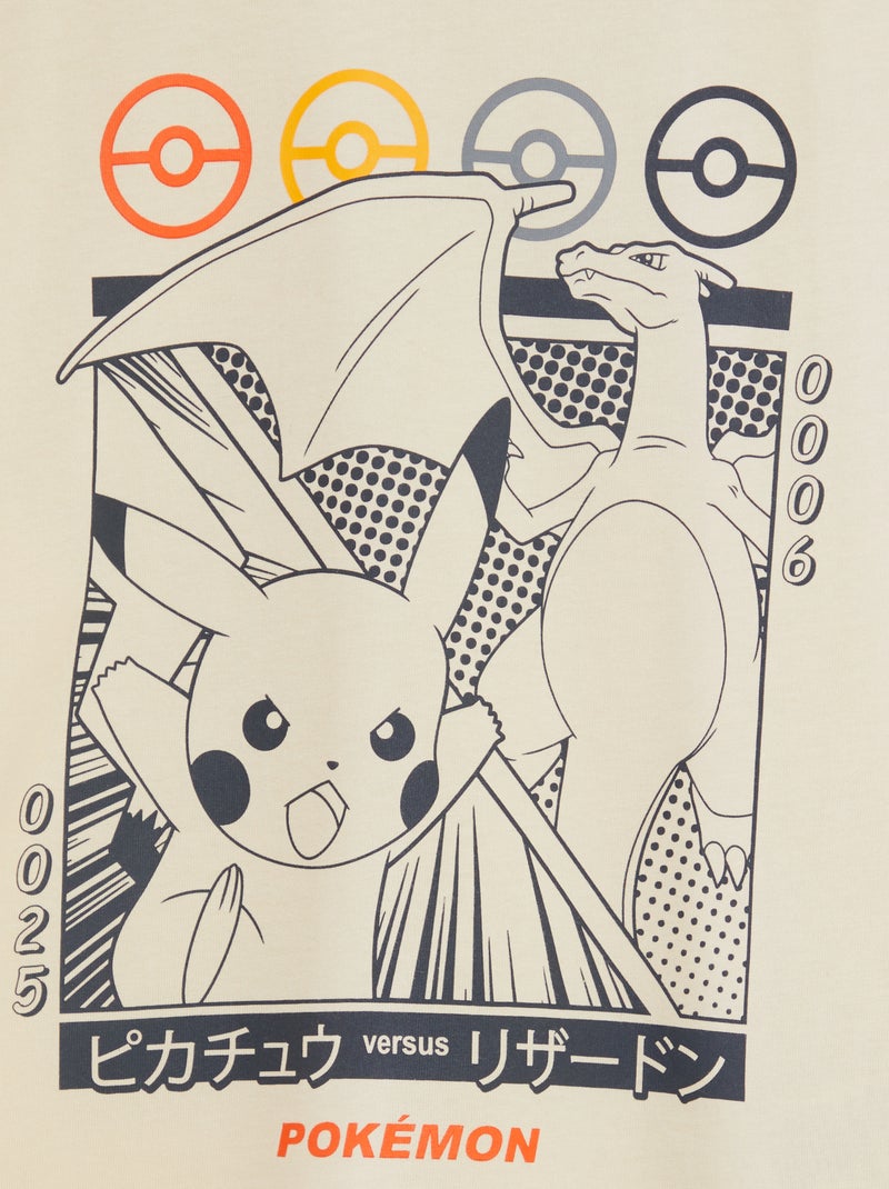 T-shirt 'Pokémon' de manga comprida BRANCO - Kiabi