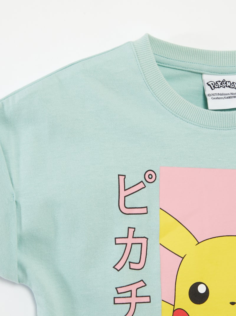 T-shirt 'Pokémon' de manga curta - coleção fácil de vestir VERDE - Kiabi