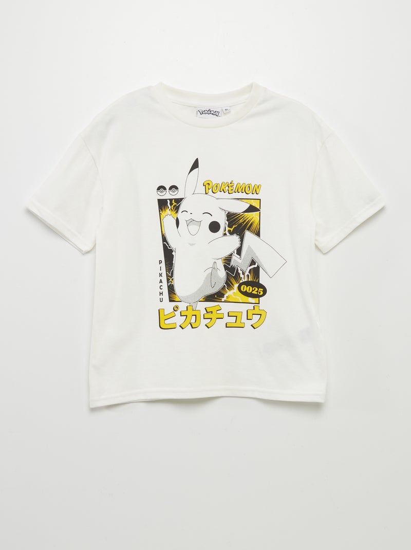 T-shirt 'Pokémon' de manga curta Branco - Kiabi