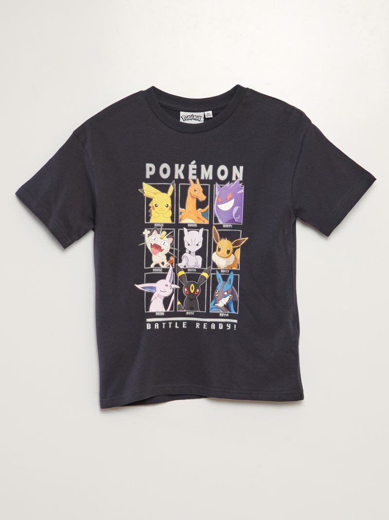 T-shirt 'Pokémon' de manga curta CINZA - Kiabi