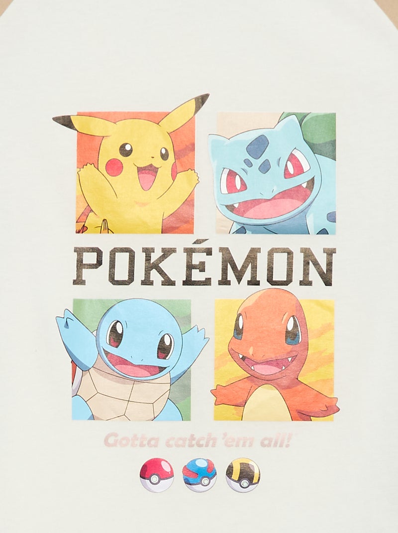 T-shirt 'Pokémon' de mangas compridas Bege - Kiabi