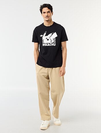 T-shirt 'Pokemon' 'Pikachu' de manga curta