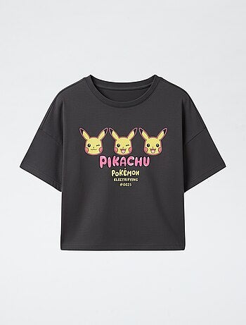 T-shirt 'Pokemon' 'Pikachu' de manga curta