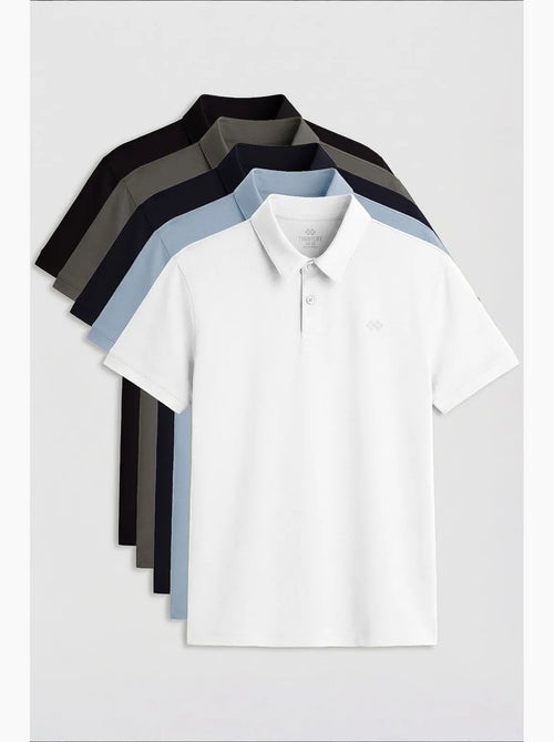 T-shirt polo em malha de mistura de algodão para homem tommy - Kiabi T-shirt polo em malha de mistura de algodão para homem tommy - Kiabi