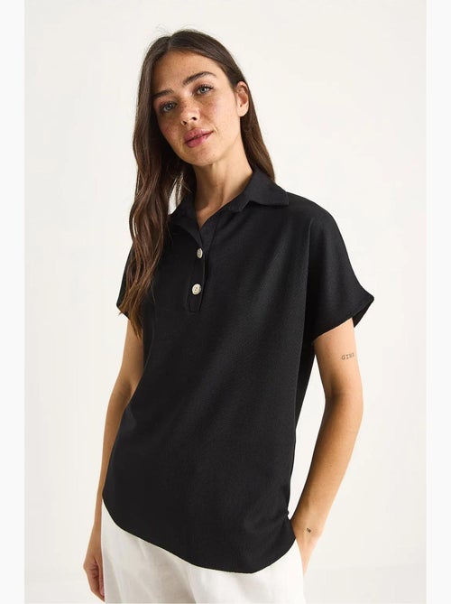 T-shirt polo relaxed fit com botões lucci - Kiabi T-shirt polo relaxed fit com botões lucci - Kiabi