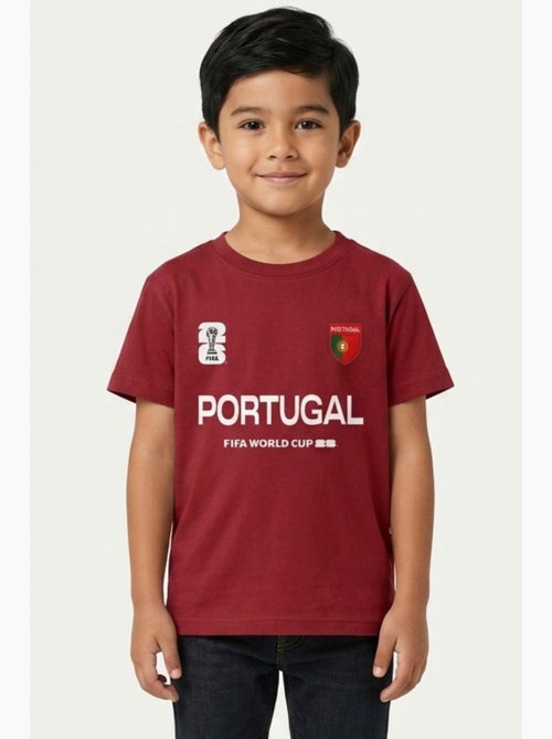 T-shirt portugal criança vermelho | licença oficial fifa world cup 2026 - Kiabi T-shirt portugal criança vermelho | licença oficial fifa world cup 2026 - Kiabi