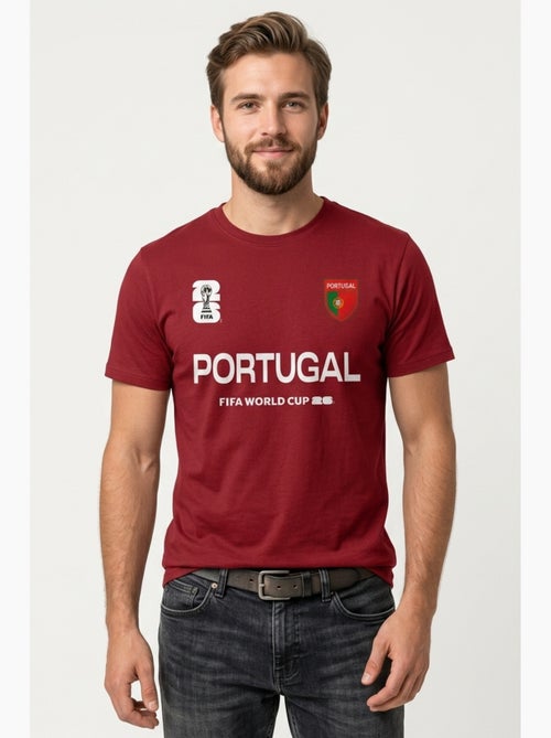 T-shirt portugal homem vermelho | licença oficial fifa world cup 2026 - Kiabi T-shirt portugal homem vermelho | licença oficial fifa world cup 2026 - Kiabi