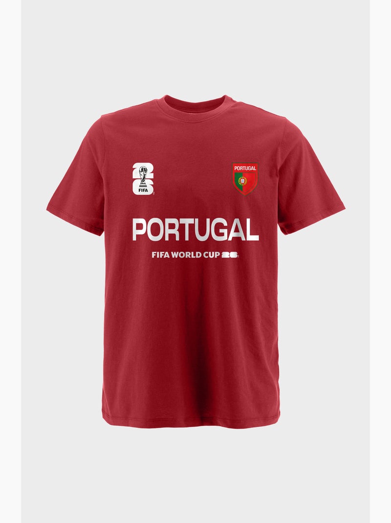 T-shirt portugal homem vermelho | licença oficial fifa world cup 2026 Vermelho - Kiabi
