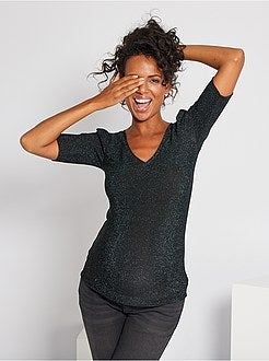 T-shirt pré-mamã brilhante - Kiabi