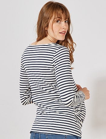 T-shirt pré-mamã com botões - Kiabi