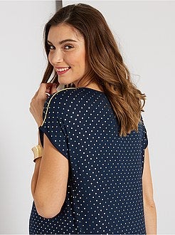 T-shirt pré-mamã com pormenores dourados - Kiabi