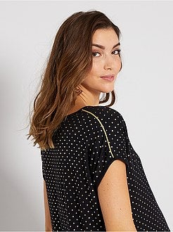 T-shirt pré-mamã com pormenores dourados - Kiabi