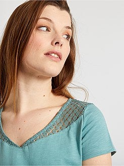 T-shirt pré-mamã com renda - Kiabi