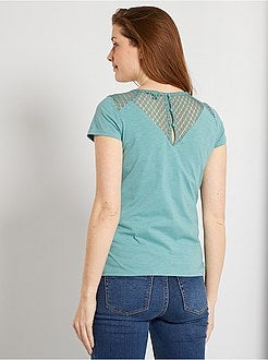 T-shirt pré-mamã com renda - Kiabi