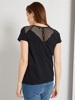 T-shirt pré-mamã com renda - Kiabi