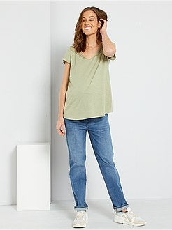 T-shirt pré-mamã com renda - Kiabi