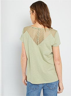 T-shirt pré-mamã com renda - Kiabi